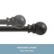 Kenney Mfg Kenney Davenport 1/2 Petite Cafe Decorative Window Curtain Rod, 28-48, Matte Black KN55928 - alternate 2